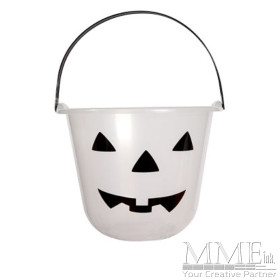 Glow-in-the-Dark Pumpkin Bucket White